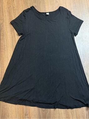 Old Navy Black Women's Short Sleeve Swing Tunic Top/dress